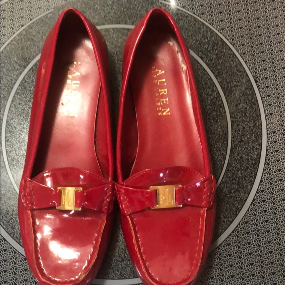 Ralph Lauren red loafers
